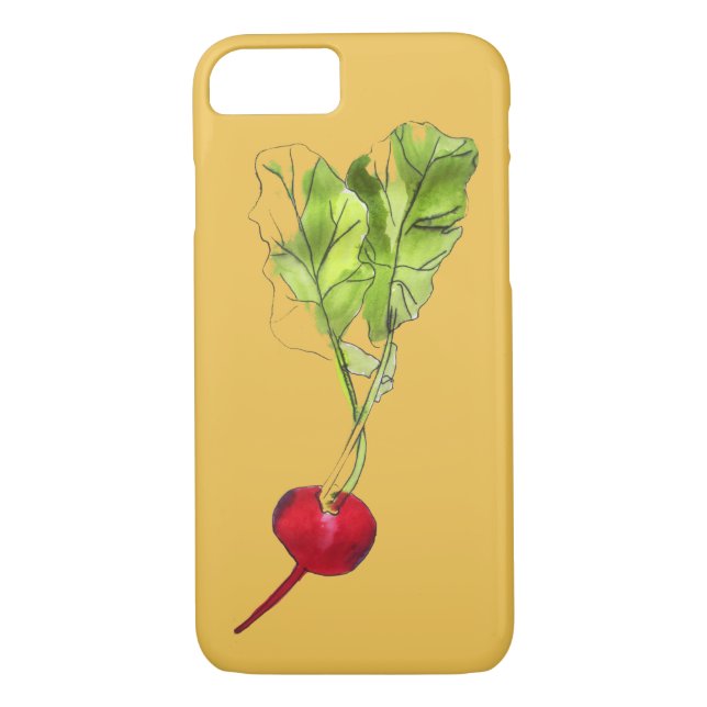 Radish vegetable watercolour illustration art Case-Mate iPhone case (Back)