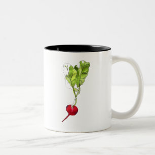 Radish vegetable watercolour illustration art Two-Tone coffee mug