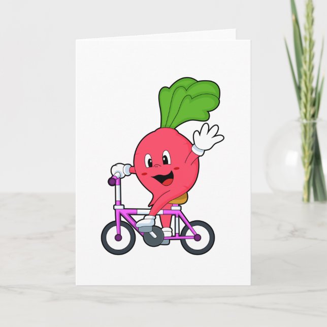 Radish with Bicycle Card (Front)