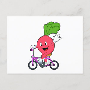 Radish with Bicycle Postcard