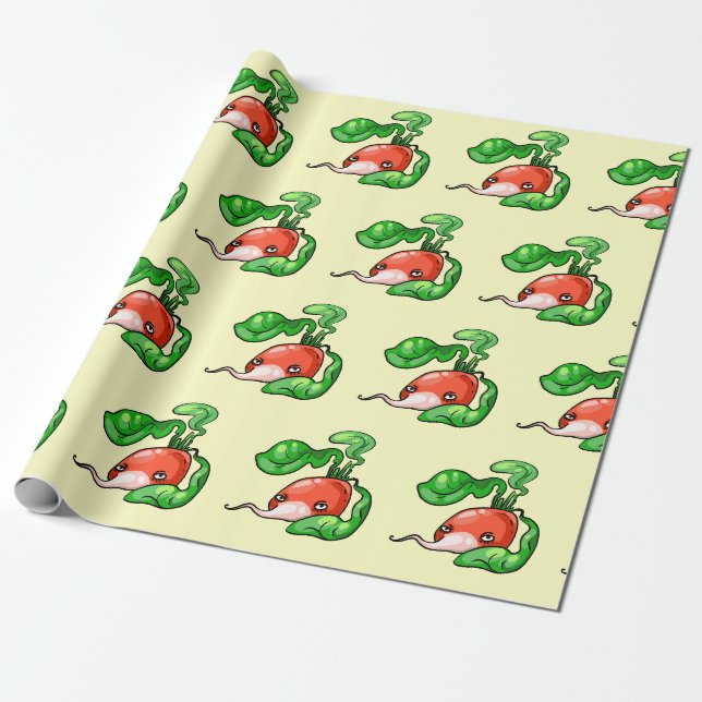 radish wrapping paper (Unrolled)