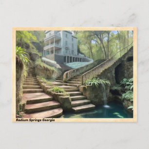 Radium Springs Georgia Vintage Travel Postcard