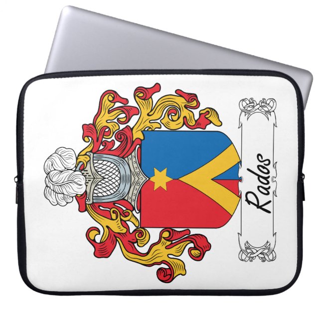 Rados Family Crest Laptop Sleeve (Front)