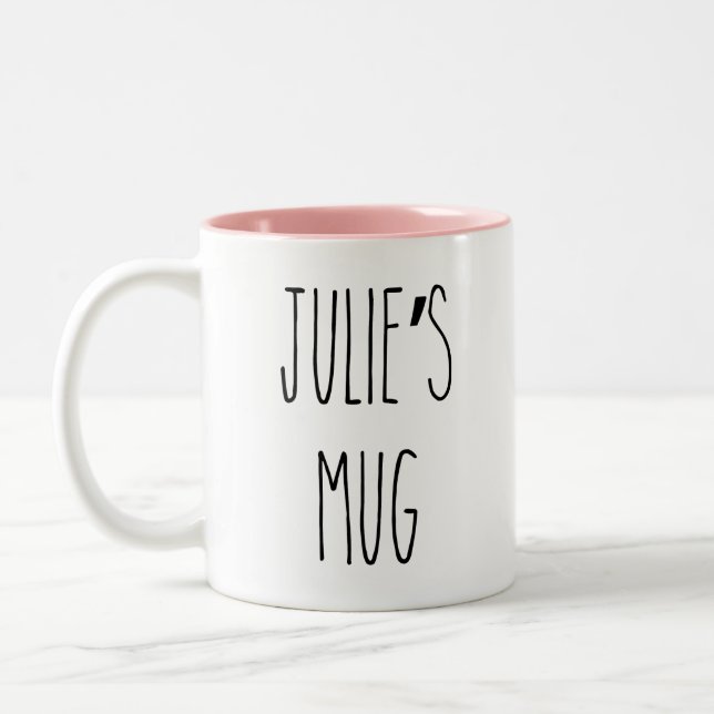 RAE DUNN Inspired Custom Name Coffee Mug (Left)