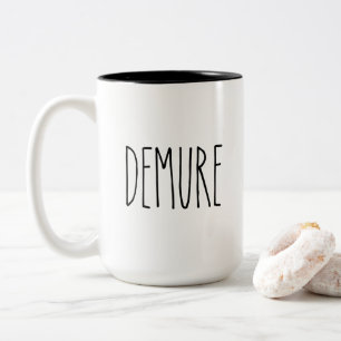 RAE DUNN Inspired Demure farmhouse style Two-Tone Coffee Mug