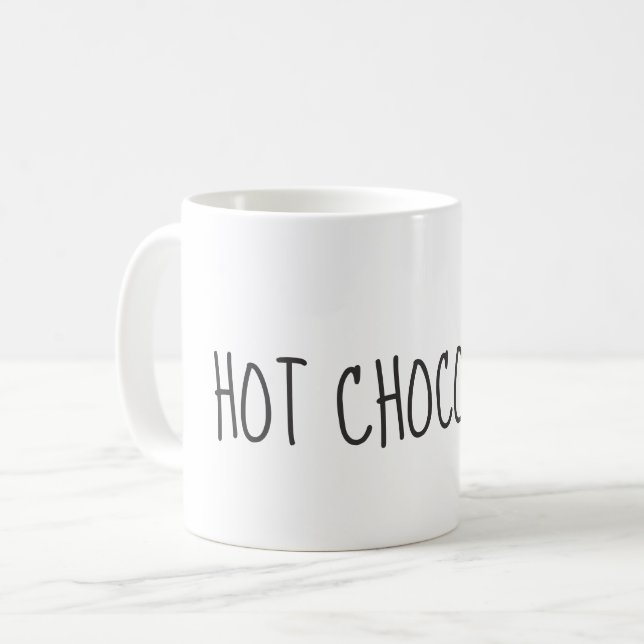 Rae Dunn inspired HOT CHOCOLATE Mug (Front Left)