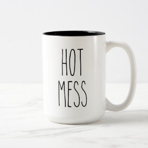 RAE DUNN Inspired Hot Mess farmhouse Two-Tone Coffee Mug