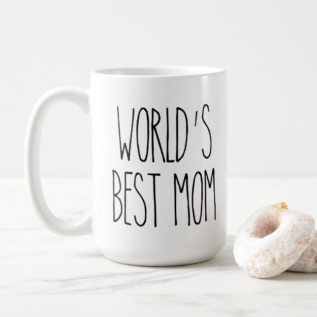 RAE DUNN Inspired World's Best Mum Coffee Mug (With Donut)