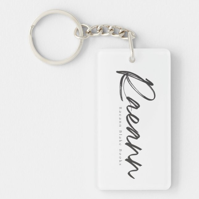 Raeann Blake Books Rectangle Keychain (Front)