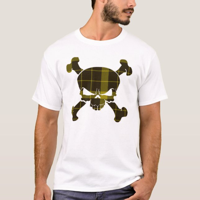 Raeburn Tartan Skull No Banner T-Shirt (Front)