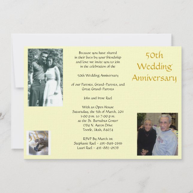 Rael 50th Anniversary,... Invitation (Front)