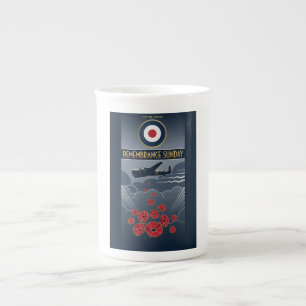 RAF Art Deco Remembrance Day Edition Bone China Mug