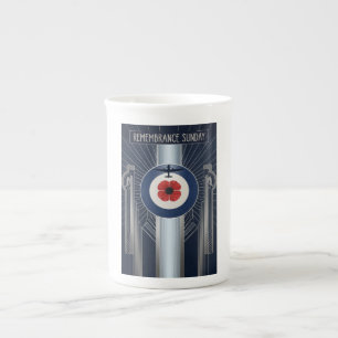 RAF Art Deco Remembrance Day Edition Bone China Mug