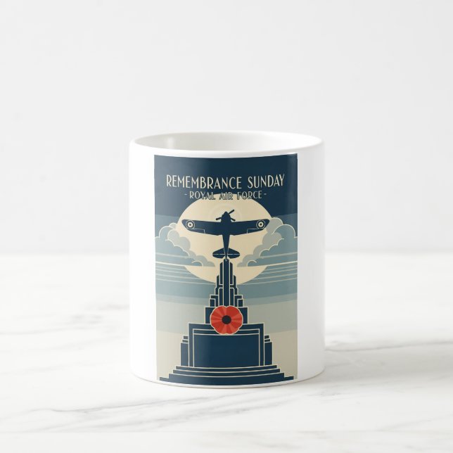 RAF Art Deco Remembrance Day Edition Coffee Mug (Center)