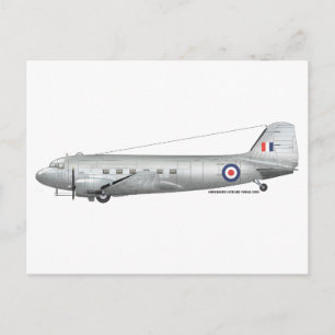 RAF DC3 Dakota during the Berlin Airlift Postcard
