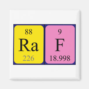 Raf periodic table name magnet