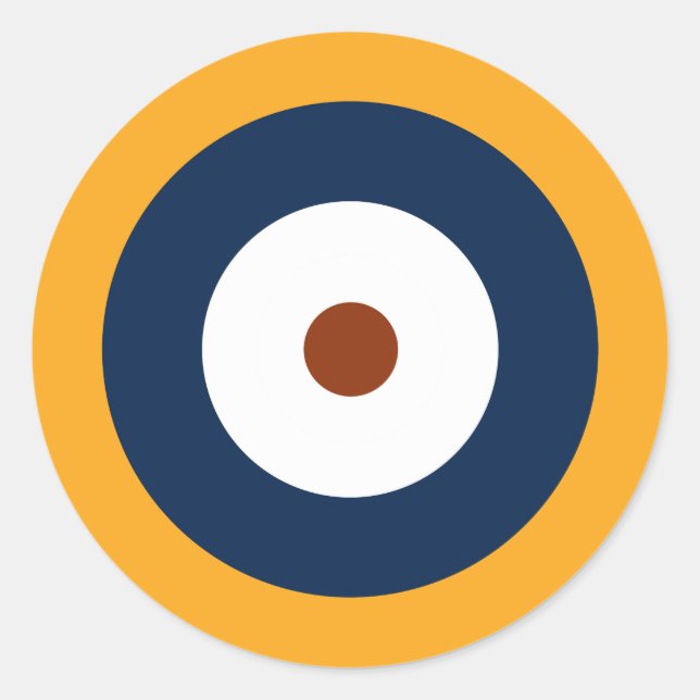 RAF Type A.1 Roundel. Classic Round Sticker (Front)