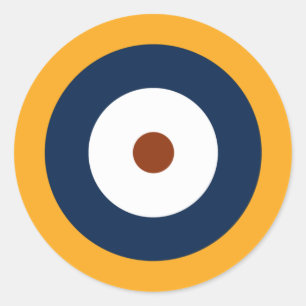 RAF Type A.1 Roundel. Classic Round Sticker