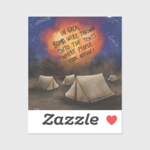 Rafah bombs where people touk refuge Sticker