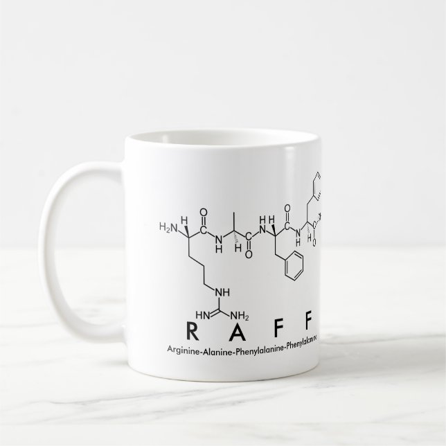 Raff peptide name mug (Left)
