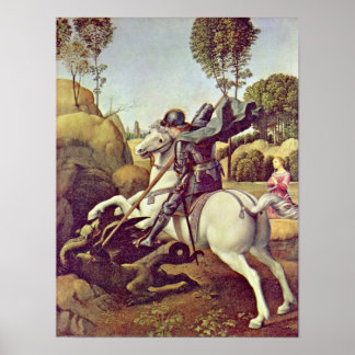 Raffael - St George fighting the dragon Poster