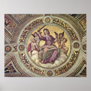 Raffaello Sanzio da Urbino - Justitia Tondo Poster