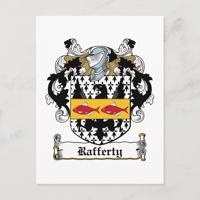 Rafferty Family Crest Postcard (Front)