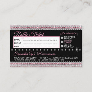 Raffle Five Dollar Jewellery bling Business Card
