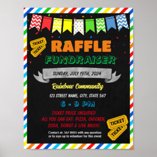 Raffle Fundraiser Flyer Template Poster