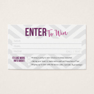 Raffle Ticket / Door Prize Business Cards