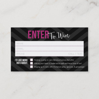 Raffle Ticket / Door Prize Business Cards