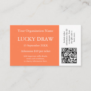 Raffle Tickets Coral QR Prize Draw Event