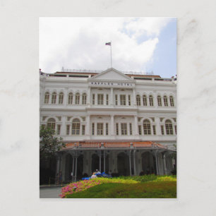 raffles singapore hotel postcard