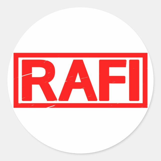 Rafi Stamp Classic Round Sticker (Front)