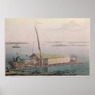 Raft on the Guayaquil River Poster