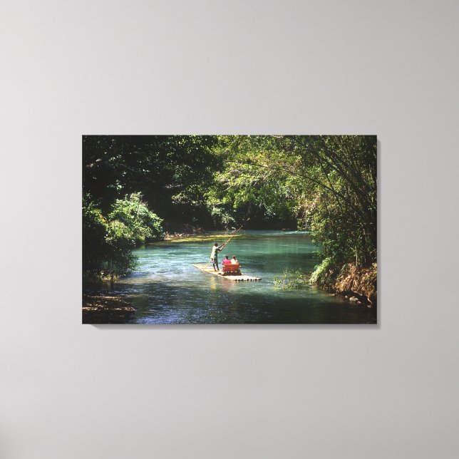 Rafting on the Martha Brae River, Falmouth, Canvas Print (Front)