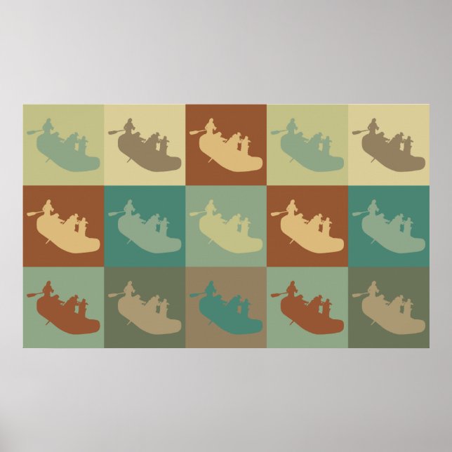 Rafting Pop Art Poster (Front)