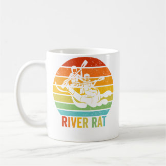 Rafting River Rat Whitewater Rafting Vintage Graph Coffee Mug