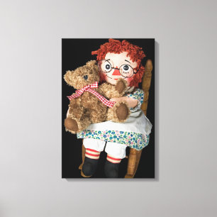 Rag Doll and Teddy Bear Canvas Print