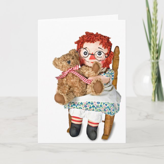 Rag doll and teddy bear card (Front)