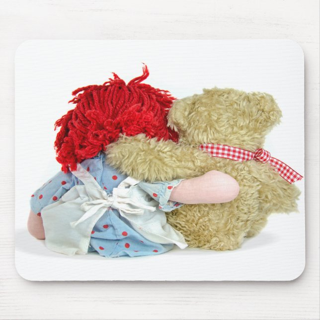 Rag Doll and Teddy Bear Mouse Pad (Front)