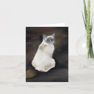 Rag Doll Cat Art Pastel Painting Notecard