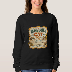 Rag Doll Cat Mum Vintage Style Cat Lover Design Sweatshirt