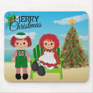 Rag Doll Christmas Mouse Pad