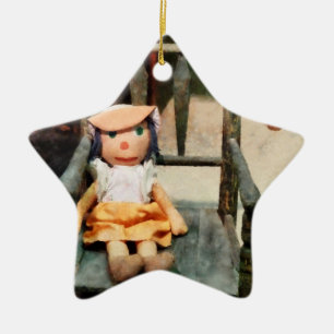 Rag Doll in Chair Ceramic Tree Decoration
