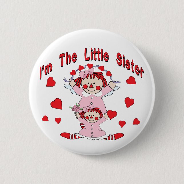 Rag Doll Little Sister 6 Cm Round Badge (Front)