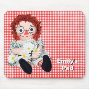 Rag Doll on gingham Mouse Mat