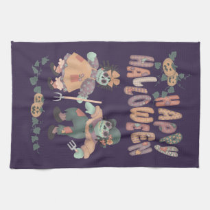 Rag Doll Zombies - Happy Halloween Kitchen Towel