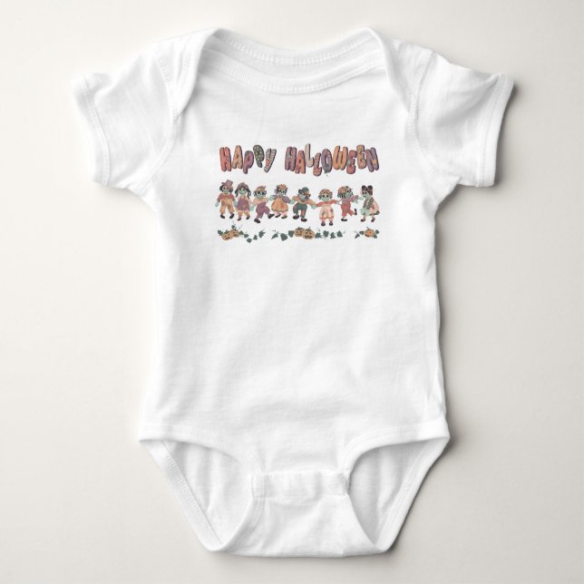 Rag Doll Zombies Party Baby  Bodysuit (Front)