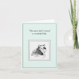 Raga Muffin Cat Sympathy Folded Greeting Card